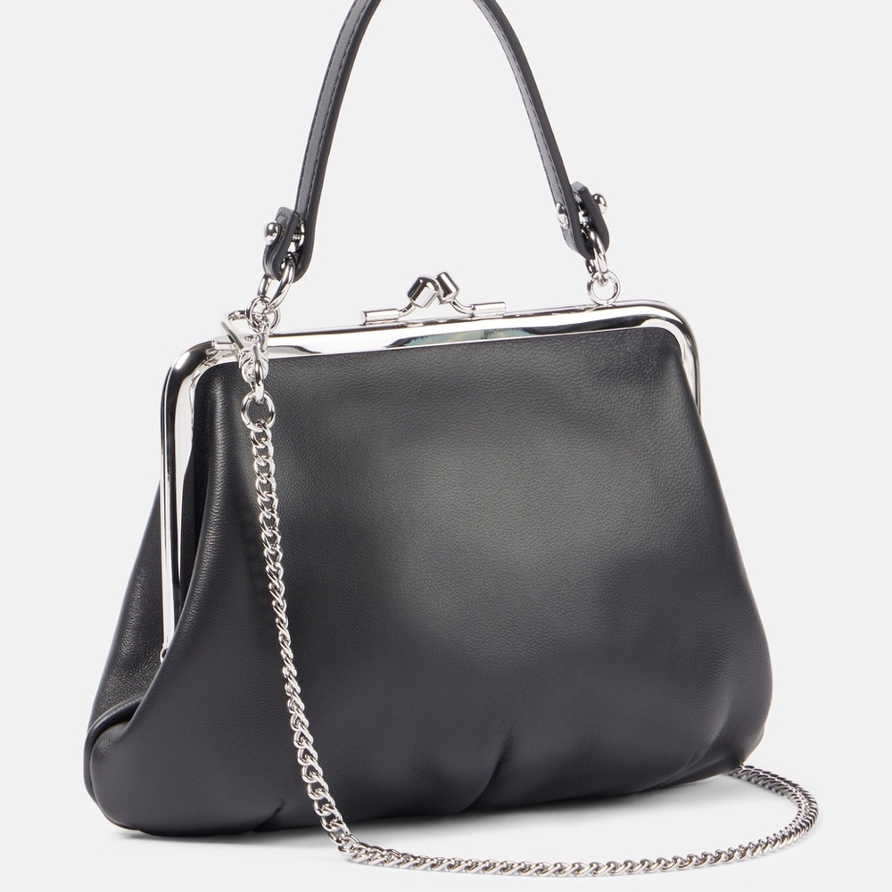 Vivienne Westwood: Kisslock Saturn Logo Mini Emma Granny Frame Crossbody Bag - Picture 11 of 16